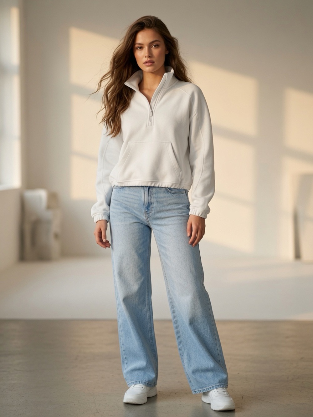 Lululemon 4 Brushed Softstreme Half Zip Sweatshirt